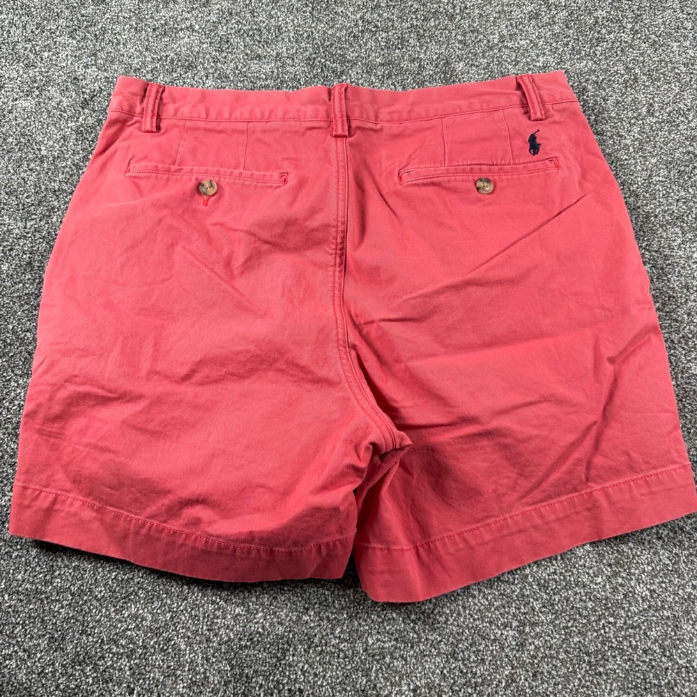 Polo Ralph Lauren Chino Shorts 33x5.5 Coral Pink Stretch Classic Fit Pony Logo - Picture 6 of 6